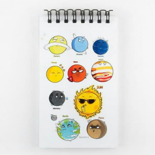 دفترچه یادداشت منظومه شمسی فانتزی